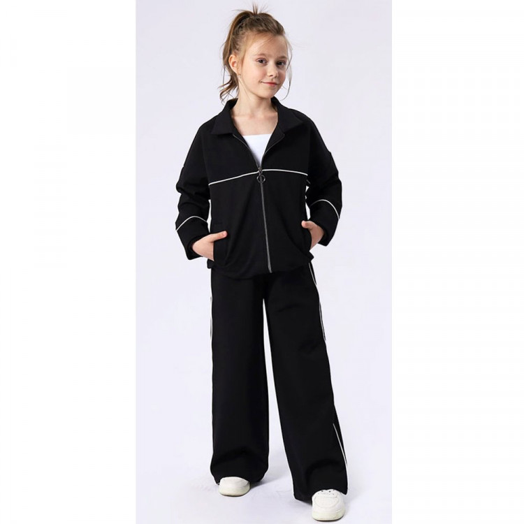 Костюм спортивный для девочки (KDR ) арт.14120-KG трикотажный цвет черный Костюм спортивный для девочки (KDR ) арт.14120-KG трикотажный цвет черный