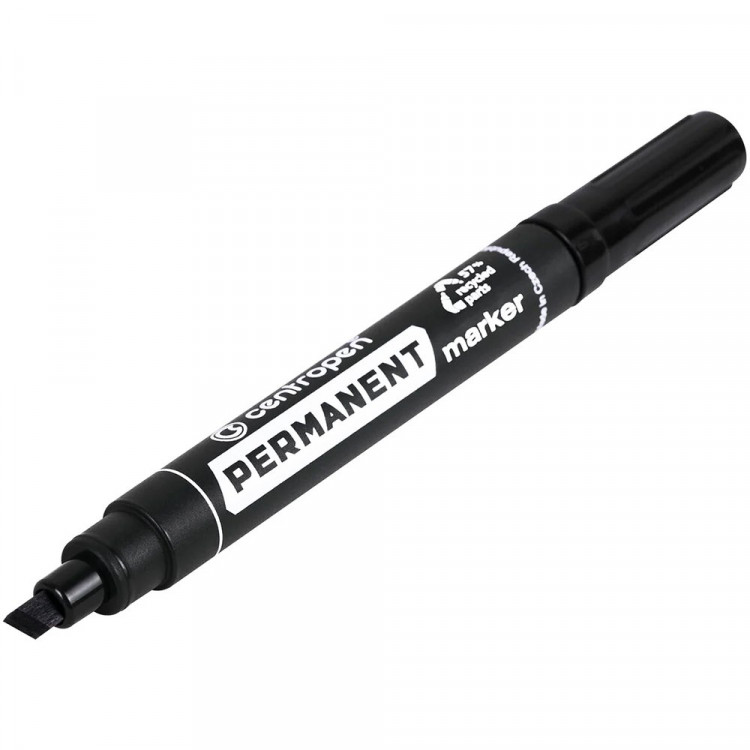 Маркер перманентный CENTROPEN скош 1-4,6мм черный арт.8576/Ч