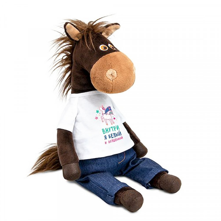 Игрушка мягкая 32см Конь Рейв Шелдон арт.HS32-007