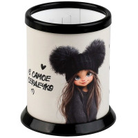 Подставка для канцелярских принадлежностей Феникс стакан Девчонка в шапке арт.73293