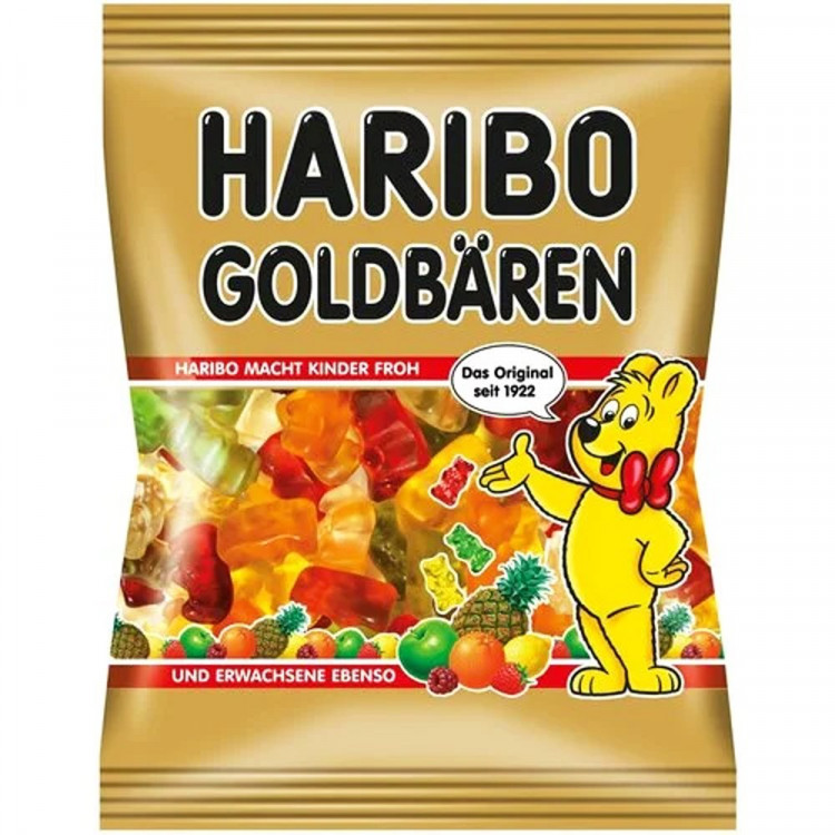 Жевательный мармелад Haribo 100гр Goldbaren (Золотые Мишки с соком)