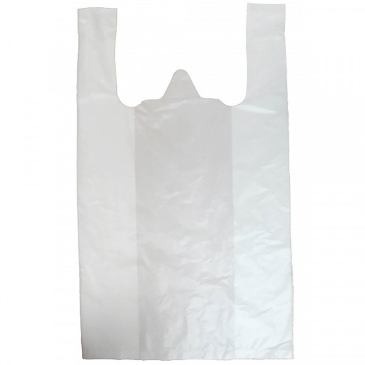 Пакет ПНД майка 28+14х50 мм 12 мкм белый