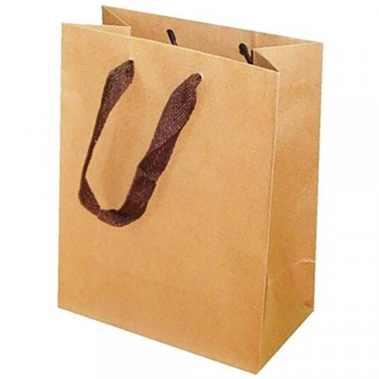 Пакет бумажный с ручкой "Крафт" 12*15+5,5см арт.ПБР43239