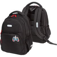 Рюкзак для мальчиков школьный deVENTE Зум. Игровой монстр (Zoom. Game Monster) 38х30х19см черный арт.7033629