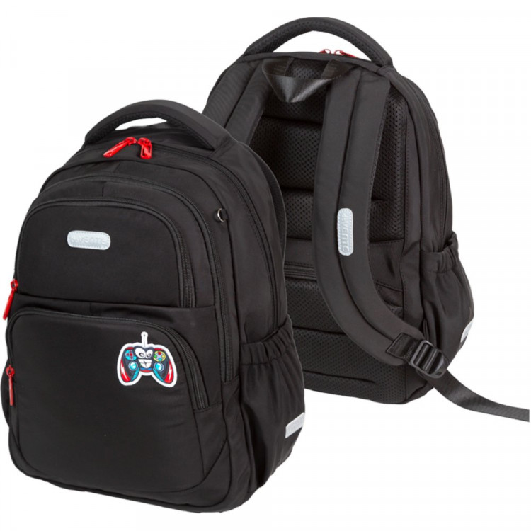 Рюкзак для мальчиков школьный deVENTE Зум. Игровой монстр (Zoom. Game Monster) 38х30х19см черный арт.7033629 Рюкзак для мальчиков школьный deVENTE Зум. Игровой монстр (Zoom. Game Monster) 38х30х19см черный арт.7033629