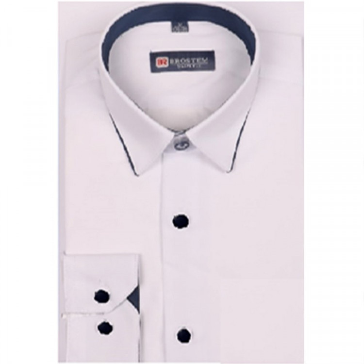 Сорочка детская приталенная длинный рукав размерный ряд 29/116-36/158-164 цвет белый Brostem арт.1LBD51H+1d** на кнопках Сорочка детская приталенная длинный рукав размерный ряд 29/116-36/158-164 цвет белый Brostem арт.1LBD51H+1d** на кнопках