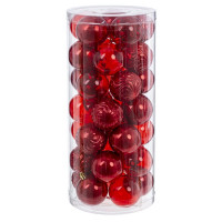 Набор шаров 06см 34шт/наб. "Гранат" цв.красный арт.807870 Набор шаров 06см 34шт/наб. "Гранат" цв.красный арт.807870