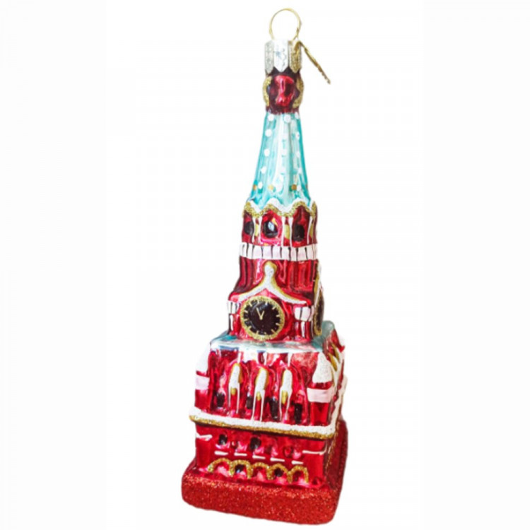 Украшение на ёлку стекло (серия Премиум) 14,5см "Кремль" п/у арт.ФУП4-2421