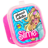Игрушка Лизун Slime (Волшебный мир) Glamour collection розовый с блестками 60г арт.SLM180