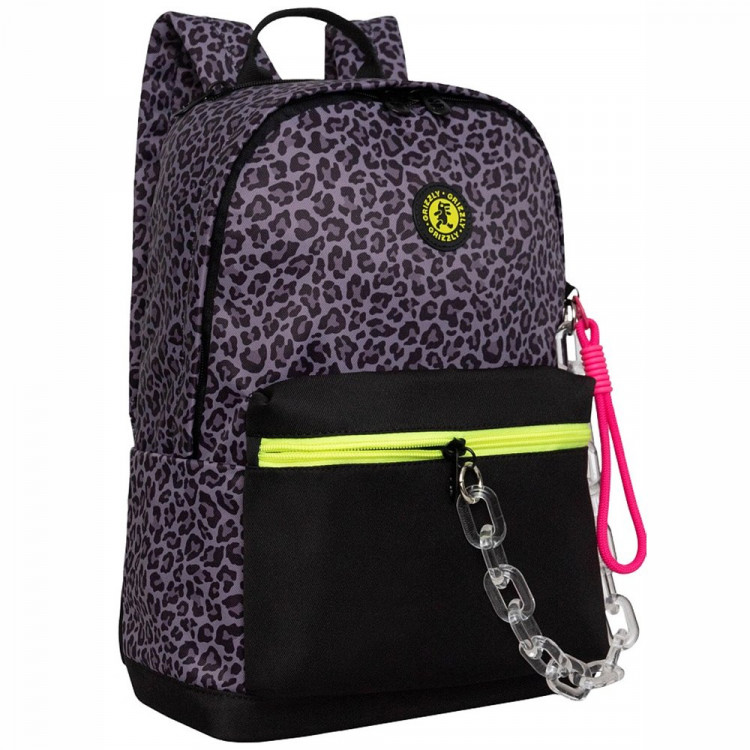 Рюкзак для девочек (Grizzly) арт.RXL-623-2/1 черный - серый 26х38х12 см Рюкзак для девочек (Grizzly) арт.RXL-623-2/1 черный - серый 26х38х12 см