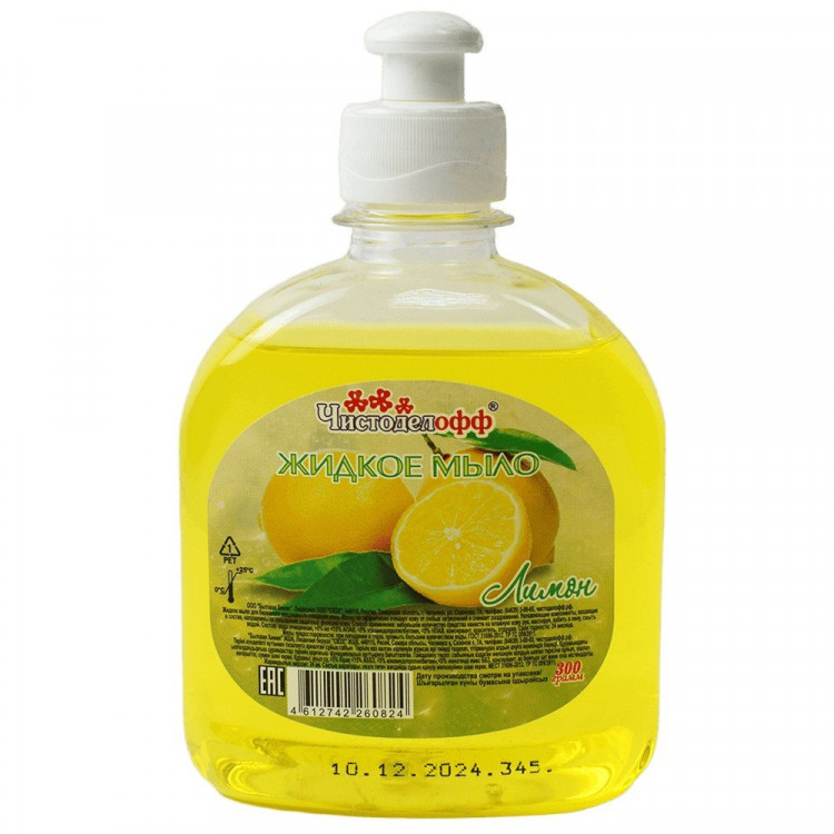 Мыло жидкое 300мл "Mr.Чистоделофф" (абрикос, лимон, свежесть, яблоко), пуш-пул	СВЗХ