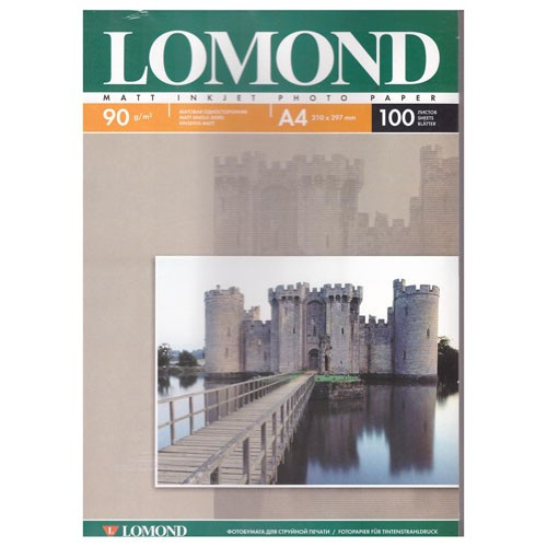 Фотобумага Lomond А4 100л. 90г/м2 1ст. матов.(0102001)
