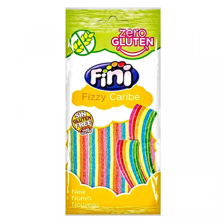 Жевательный мармелад FINI Caribe 75гр Разноцветные пластинки, без глютена  (Ст.20)