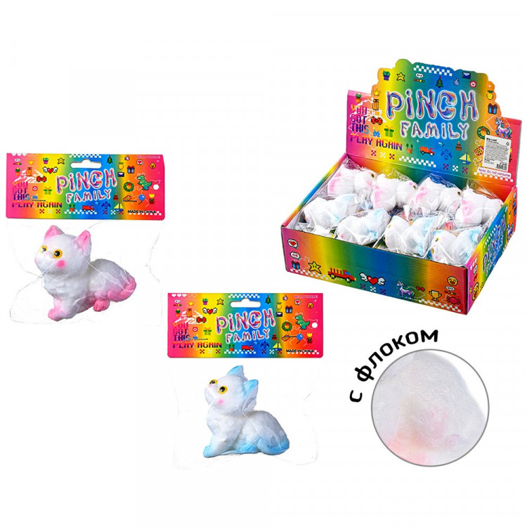 Игрушка-антистресс (Mazari) Котик 10*7 см ассорти арт.M-20369