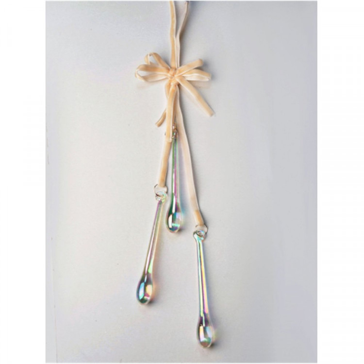 Украшение декор.подвеска "Капля" 34,5см 3шт связка, прозрачная арт.94857