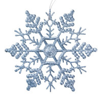 Украшение декоративное "Снежинка паутинка" голубой 0,2х16,5х16,5см арт.89093