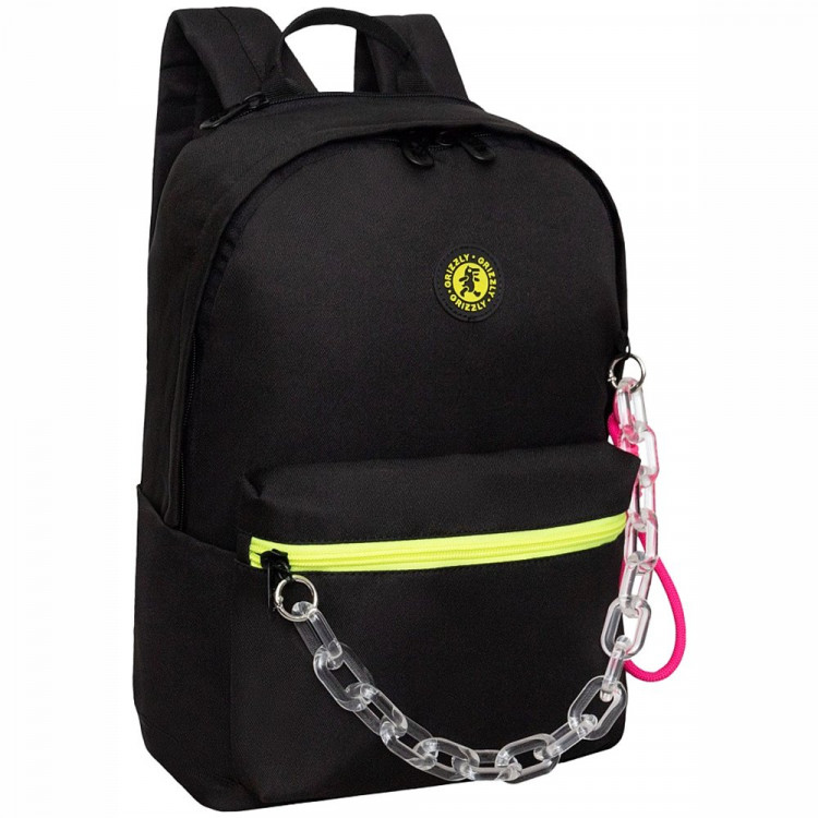 Рюкзак для девочек (Grizzly) арт.RXL-623-2/3 черный 26х38х12 см Рюкзак для девочек (Grizzly) арт.RXL-623-2/3 черный 26х38х12 см
