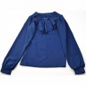Джемпер для девочки трикотажный (Ликру) длинный рукав цвет темно-синий арт.0011 МИЛЕНУШКА размерный ряд 32/128-36/140 Джемпер для девочки трикотажный (Ликру) длинный рукав цвет темно-синий арт.0011 МИЛЕНУШКА размерный ряд 32/128-36/140