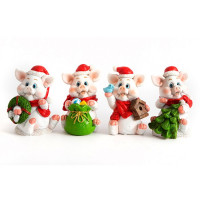 Статуэтка символ года Счастливая хрюшка 8см арт.20838