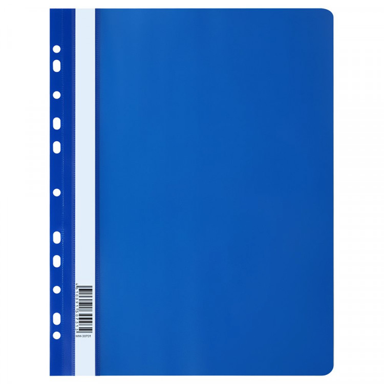 Папка скоросшиват. А4 с перфорацией 120мкм синий арт.355678 (Ст.50)