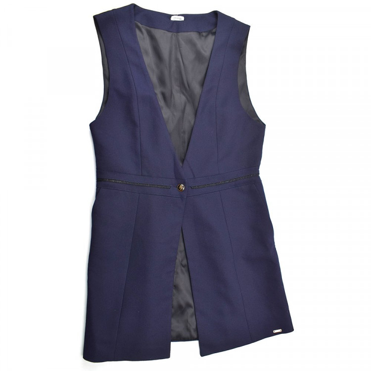 Жилет для девочки (ГЕРМИОНА) ткань 07 арт.3088-07 размер 34/140-44/170 цвет синий Жилет для девочки (ГЕРМИОНА) ткань 07 арт.3088-07 размер 34/140-44/170 цвет синий