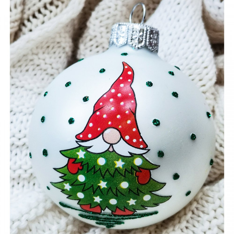 Шар стекло 06,5см "Веселый гном 3" п/уп арт.КУ-65-224174/3 Шар стекло 06,5см "Веселый гном 3" п/уп арт.КУ-65-224174/3