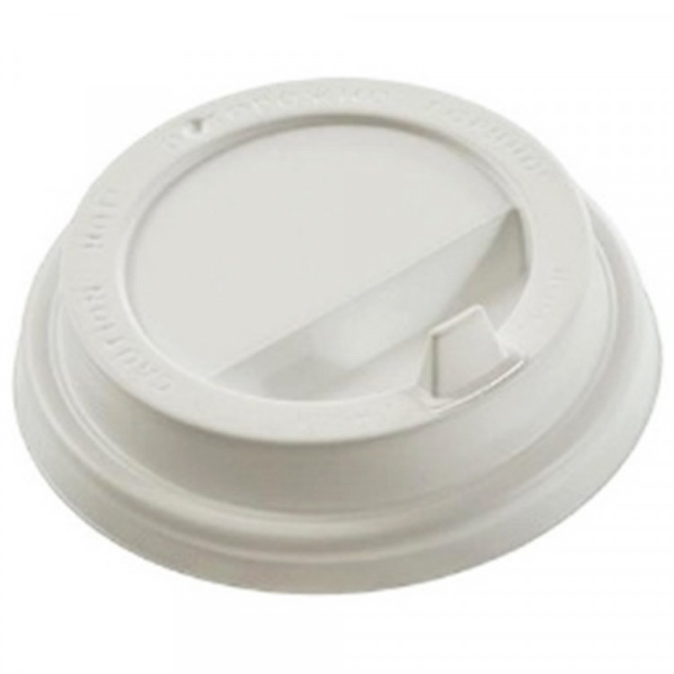 Крышка пластиковая, цвет белый, D=80мм (к стаканам 357467, 439628, 437763, 439627, 439626)