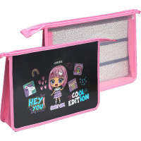 Папка школьная для труда А4 на молнии 1 отделение deVENTE Необычная девочка (Fancy Girl) арт.8057406