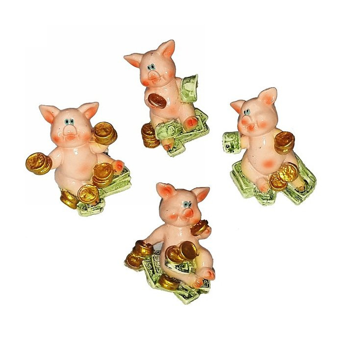 Статуэтка символ года Поросенок на деньгах 4см арт.200-332 Статуэтка символ года Поросенок на деньгах 4см арт.200-332