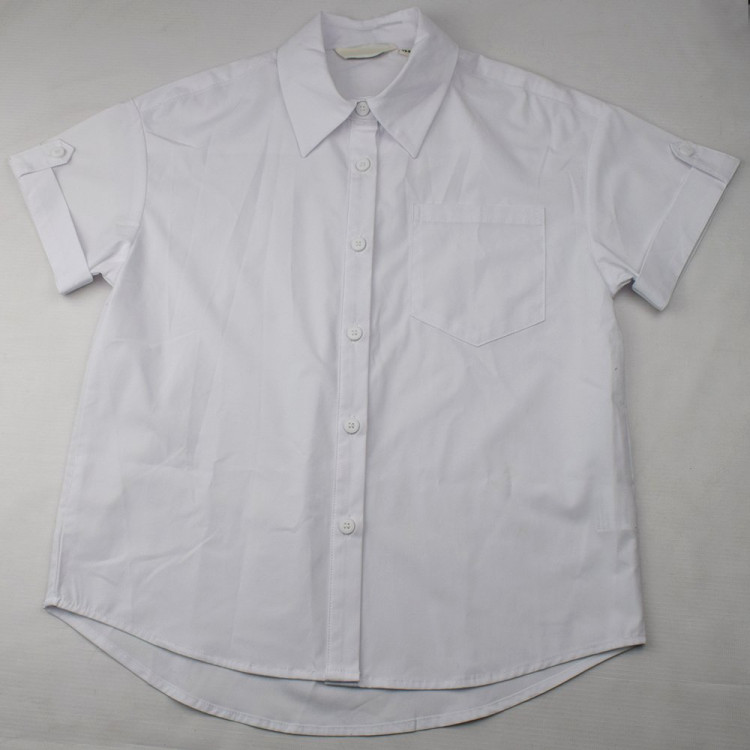 Блузка для девочки (Kevin Young) короткий рукав цвет белый арт.R105066 размерный ряд 34/134-44/164 Блузка для девочки (Kevin Young) короткий рукав цвет белый арт.R105066 размерный ряд 34/134-44/164