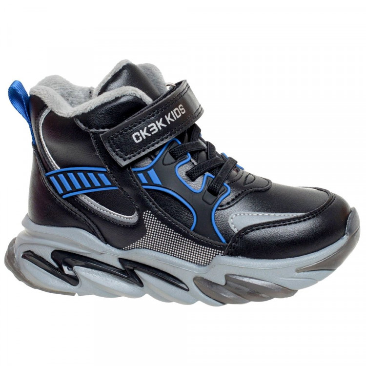 Ботинки для мальчика (Сказка) черный верх-искусственная кожа подкладка - байка артикул R058765662BK Ботинки для мальчика (Сказка) черный верх-искусственная кожа подкладка - байка артикул R058765662BK