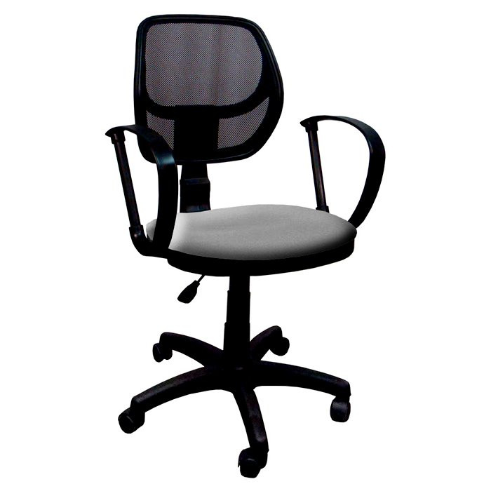 Кресло для оператора пластик/сетка Сатурн серое (В-40) Кресло для оператора пластик/сетка Сатурн серое (В-40)