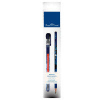 Набор (BrunoVisconti): ручка MagicWrite, Шар, синяя, 0,5мм и карандаш HappyGraphix, Милитари Navy, черный, НВ