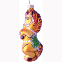 Фигурка на ёлку стекло (серия Символ года) 10см "Веселая лошадка" без уп. арт.ФУ-452
