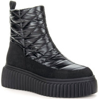 Полусапоги для девочки (KEDDO) черный верх-искуственный нубук/текстиль подкладка - шерсть артикул 838126/19-01