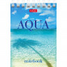Блокнот А7 мягкая обложка на гребне 60 листов (Hatber) AQUA клетка ассорти арт.60Б7В1гр