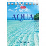 Блокнот А7 мягкая обложка на гребне 60 листов (Hatber) AQUA клетка ассорти арт.60Б7В1гр