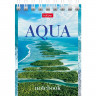 Блокнот А7 мягкая обложка на гребне 60 листов (Hatber) AQUA клетка ассорти арт.60Б7В1гр