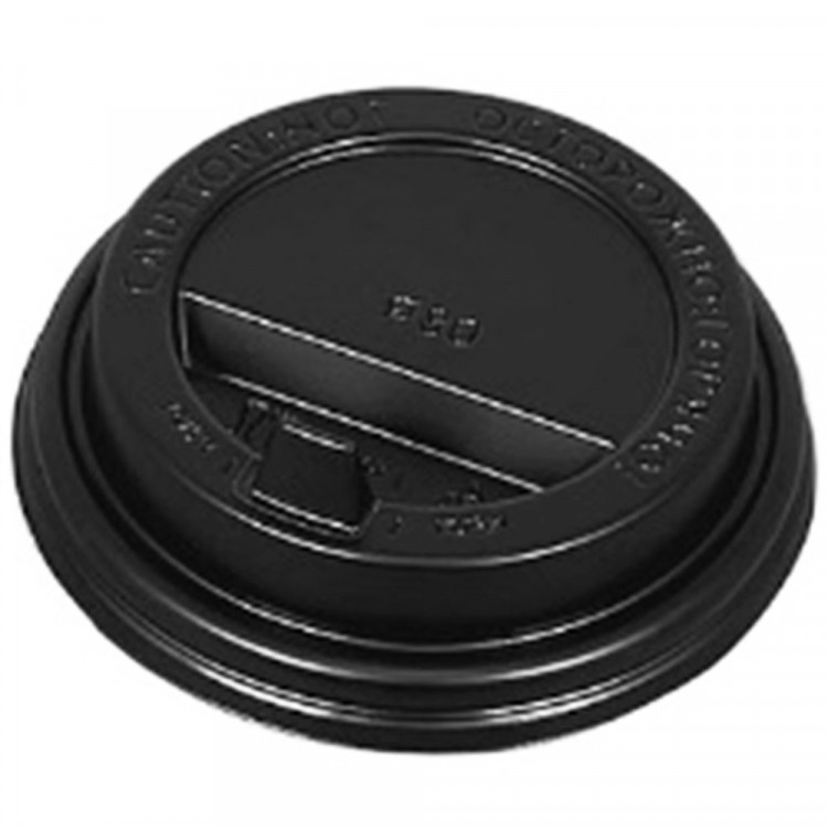 Крышка пластиковая, цвет черный, D=80мм (к стаканам 357467, 439628, 437763, 439627, 439626)