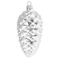 Украшение на ёлку стекло 12см "Шишка большая" п/у арт.ФУ-ШБ/1