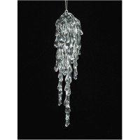 Украшение декор.подвеска "Сосулька объёмная" 21,3см прозрачная арт.94867