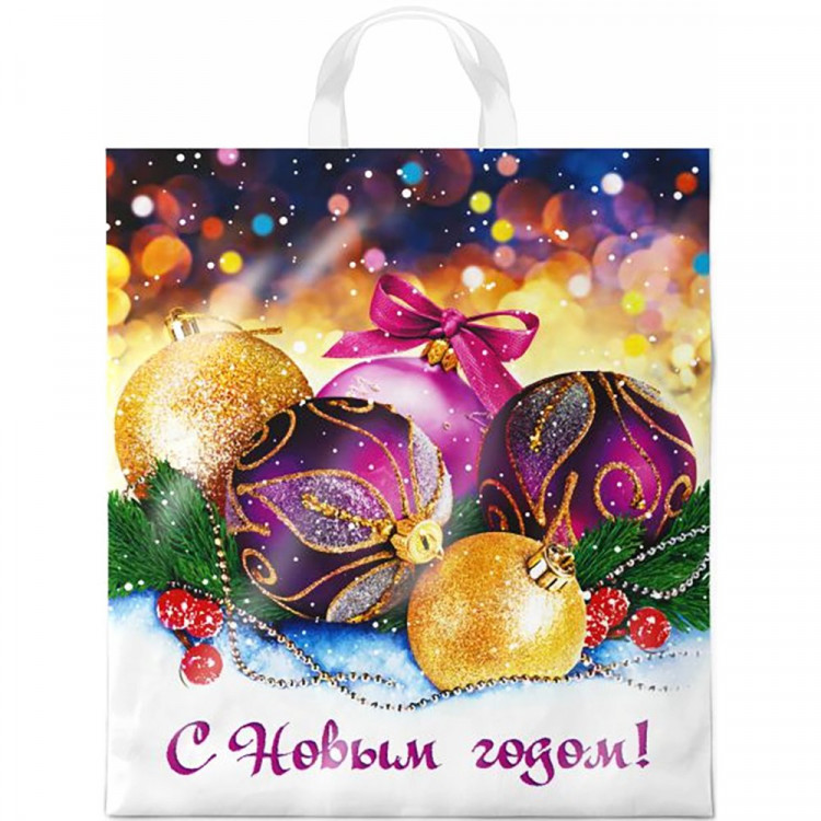 Пакет ПВД с ручкой петля "Декабрь" НГ 38*42+6см 40мкм арт.ПТЛ00166 Пакет ПВД с ручкой петля "Декабрь" НГ 38*42+6см 40мкм арт.ПТЛ00166