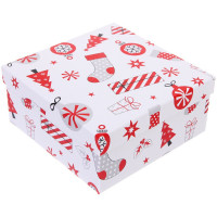 Коробка подарочная 17,5*17,5*8см "Весёлый Новый год" арт.214-502