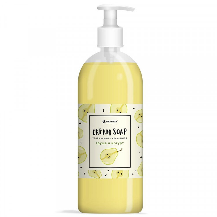 т/м жидкое 1л дозатор Cream Soap груша и йогурт (крем) Pro-Brite арт.1084-1 (Ст.12) т/м жидкое 1л дозатор Cream Soap груша и йогурт (крем) Pro-Brite арт.1084-1 (Ст.12)