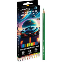 Карандаши цветные (deVENTE) Turbo Galaxy 18 цветов 2М 2,8 мм шестигранные арт.5023620