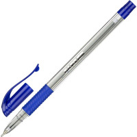 Ручка шариковая прозрачный корпус (Unimax) Dart GP резиновый упор, синий, 0,7мм, масло арт.722470 (Ст.)