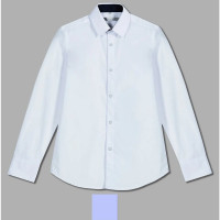 Сорочка детская с длинным рукавом цвет лавадово-голубой Делорас арт.C71494N на кнопках