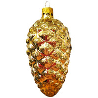 Украшение на ёлку стекло 12см "Шишка большая 2" п/у арт.ФУ-ШБ/2