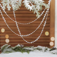 Украшение декоративное "Бусы" 200см "Хрустальная льдинка прозрачн. арт.259-230