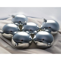 Шар пластик 20см "Глянец" цв.серебро арт.РШ200Г-01сер.